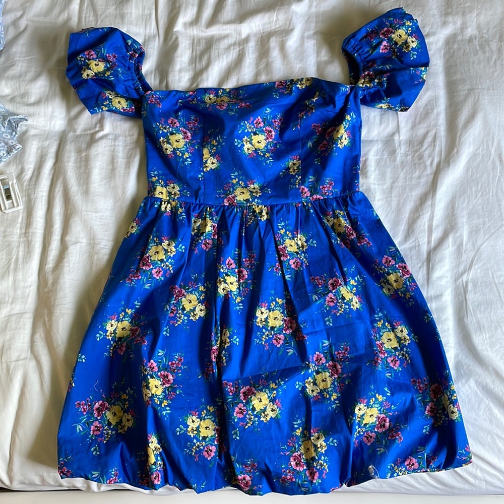 Floral Babydoll Puff Sleeve Dress